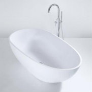 Königsburg Premium 3 freistehende Mineralguss-Badewanne 1700x850x540 mm weiss