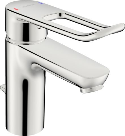 Hansa Waschtischarmatur HANSACLINICA 4501 CU-Rohr Zugst.Ablgarn. Bügelh. Ausld.114