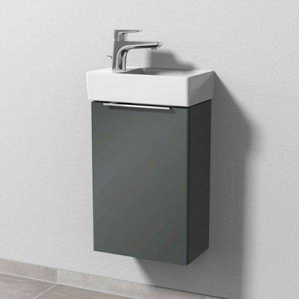 Sanipa 3way Waschtischunterbau zu Villeroy & Boch Avento Waschtisch mit 1 Tür, Anthrazit-Glanz