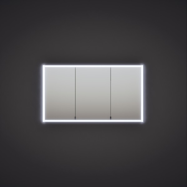 Burgbad Spiegelschrank RL20, 800x1420x171 mit Klarglas Lichtrahmen für Wandeinbau