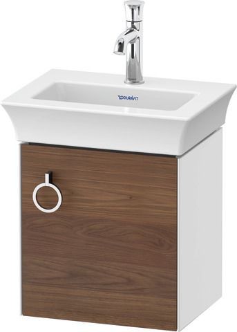 Duravit White Tulip Waschtischunterbau wandhängend Amerikanischer Nussbaum & Weiß Matt & Hochglanz 3