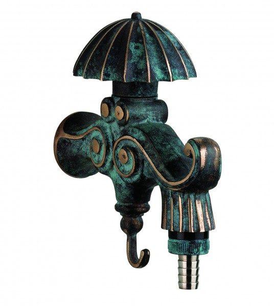 Kaja JARDIN Gartenventil mit Luftsprudler und Schlauchversch. 3/4", patiniert