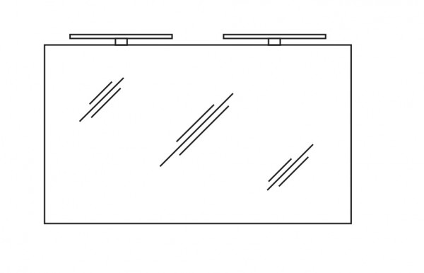 Pelipal Serie 20 Pelipal Funktionsspiegel S20-FSP21, B:1200, H:700, T:32mm