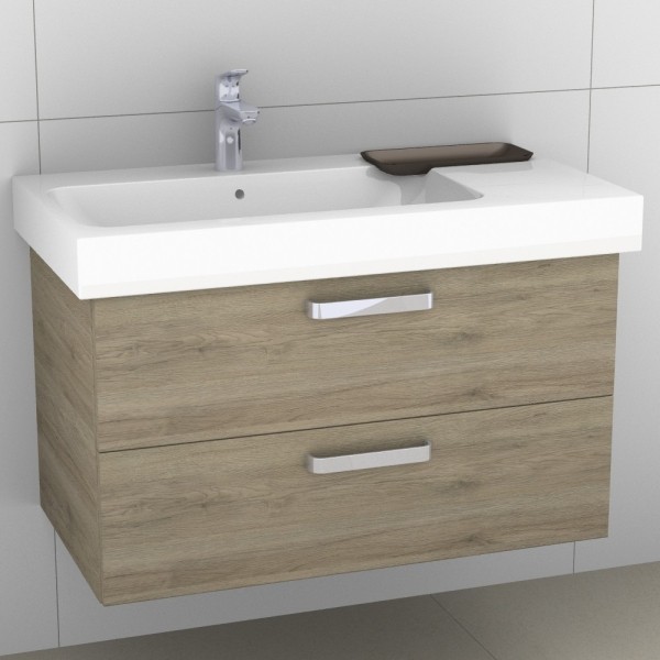 Artiqua 413 Waschtischunterschrank für iCon 124190 Sanremo Eiche quer NB, 413-WU2L-K08-7144-428