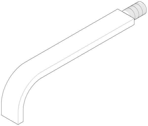 Dornbracht Auslauf Ersatzteile 04282214810 240 x 35 x 11 mm Dark Platinum gebürstet