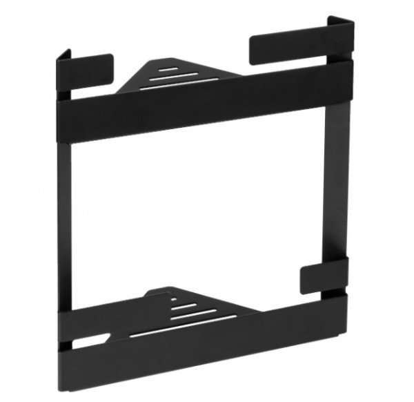 Neuesbad Serie 10 Black Doppel-Eckablage, schwarz matt, Material Edelstahl