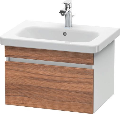 Duravit DuraStyle Waschtischunterbau wandhängend Nussbaum & Weiß Matt 580x448x398 mm - DS638007918