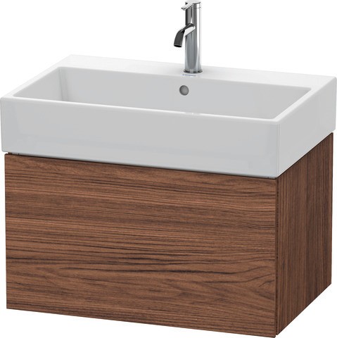 Duravit L-Cube Waschtischunterbau wandhängend Nussbaum dunkel Matt 684x459x394 mm - LC617602121
