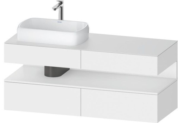 Duravit Qatego Konsolenwaschtischunterbau wandhängend Weiß Matt 1400x550x600 mm - QA4765018180000