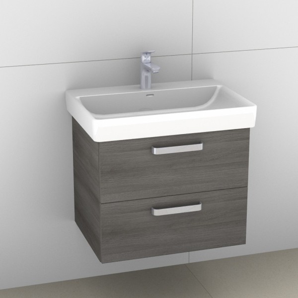 Artiqua 415 Waschtischunterschrank für Pro S 810964 Graphit Struktur quer, 415-WU2L-L55-7098-401