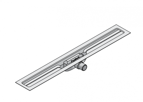 I-DRAIN Korpus Linear Plus 54 mm, 110cm,1Siph.waagr.DN40,m.Abd.2m