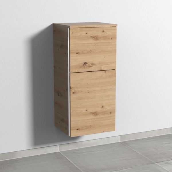 Sanipa 3way Mittelschrank mit 1 Tür und 1 Auszug, Eiche Natural-Touch, BR12985