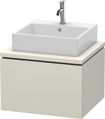 Duravit L-Cube Konsolenwaschtischunterbau wandhängend Taupe Matt 620x547x400 mm - LC581009191