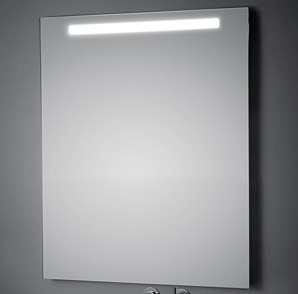 KOH-I-NOOR LED Wandspiegel mit Oberbeleuchtung, B: 900, H: 700, T: 33 mm