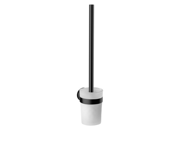 emco round Bürstengarnitur Kristallglas mattiert, schwarz, 431513301