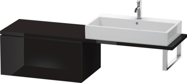 Duravit L-Cube Unterschrank für Konsole Schwarz Hochglanz 820x547x400 mm - LC583404040