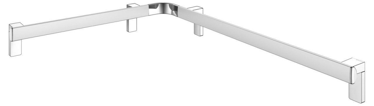 KEUCO AXESS Eck-Dusch-/Wannenhandlauf aus Metall, 65 x 85 cm, 35011176801 35011176801