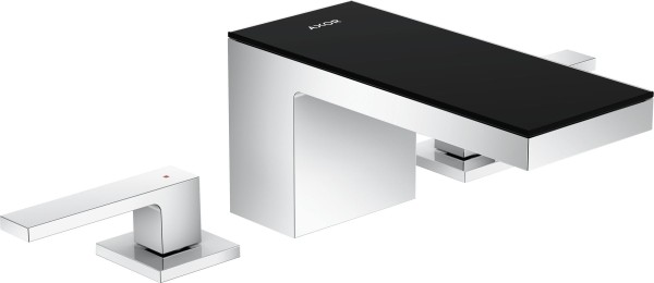Hansgrohe 3-Loch Waschtischarmatur 70 Axor MyEdition schwarz/chrom, 47050600