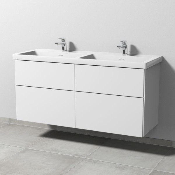 Sanipa 3way Waschtischunterbau zu Villeroy & Boch Subway 3.0 Waschtisch mit 4 Auszügen, Weiß-Soft