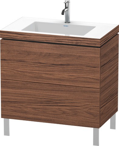 Duravit L-Cube c-bonded Set bodenstehend Nussbaum dunkel Matt 800x480x698 mm - LC6937O2121