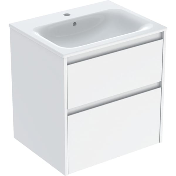 Geberit Renova Plan Set Möbelwaschtisch schmaler Rand, mit Unterschrank, zwei, 504039018