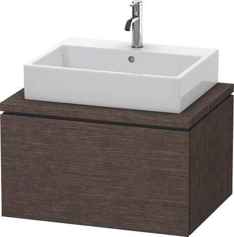 Duravit L-Cube Konsolenwaschtischunterbau wandhängend Eiche dunkel gebürstet Matt 720x547x400 mm - L
