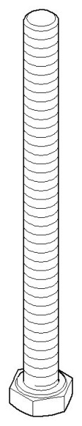 Dornbracht Befestigung Sechskantschraube Ersatzteile 093030153 M8 x 100 mm