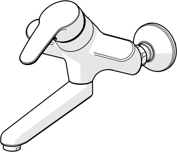Hansa Waschtisch-Einhandmischer Hansamix 0194 Hebel chrom