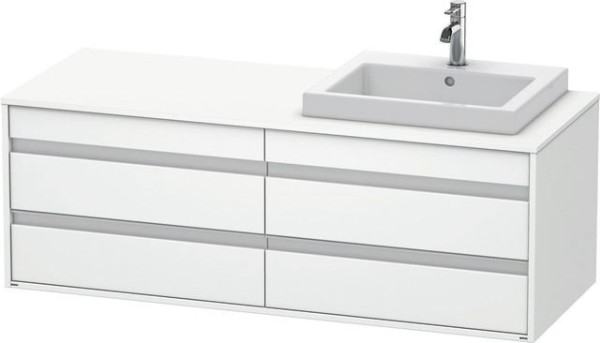 Duravit Ketho Konsolenwaschtischunterbau wandhängend Weiß Matt 1400x550x496 mm - KT6757R1818