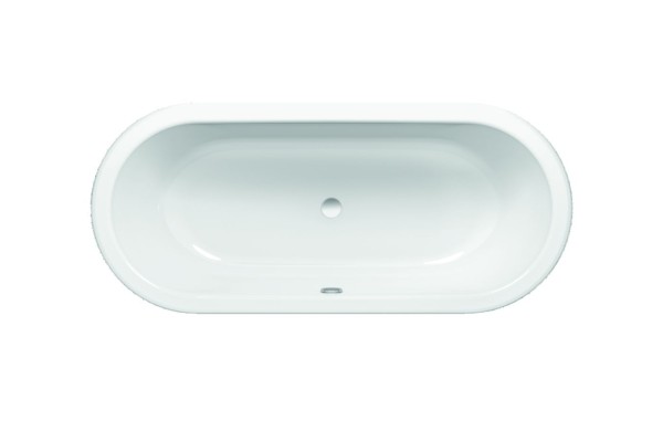 Bette Oval-Badewanne Starlet Flair 8772, 158x68x42 cm snow 1 Griffbohrung, 8772-4401GR