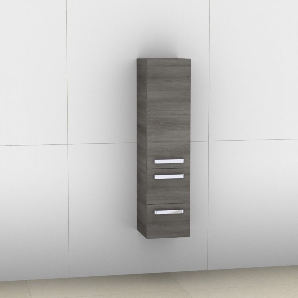 Artiqua 400 Midischrank, Graphit Struktur quer, 400-MLL-1-30-R-7070-401