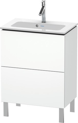 Duravit L-Cube Waschtischunterbau bodenstehend Weiß Matt 620x391x704 mm - LC667301818