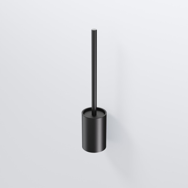 Steinberg Serie 480 Wand WC Bürstengarniur mit Kunststoffeinsatz und Deckel, matt black, 4802900S