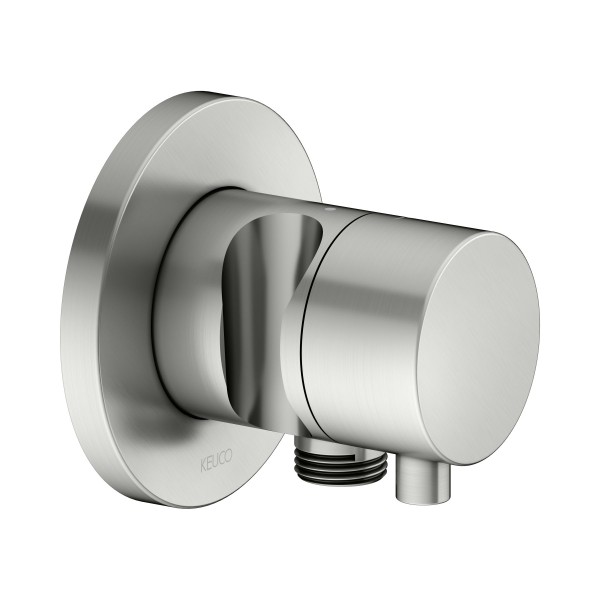 Keuco Absperrventil IXMO Comfort 59541,rund Schlauchanschl./Brauseh.Edelstahl-finish, 59541061201