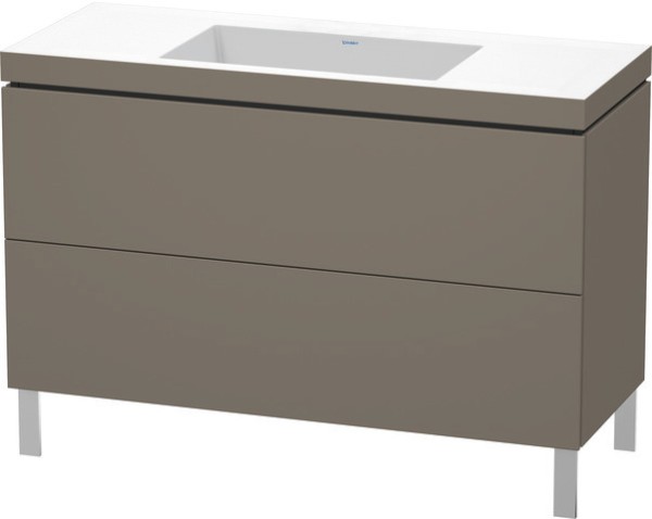 Duravit L-Cube c-bonded Set bodenstehend Flanell Grau Seidenmatt 1200x480x698 mm - LC6939N9090