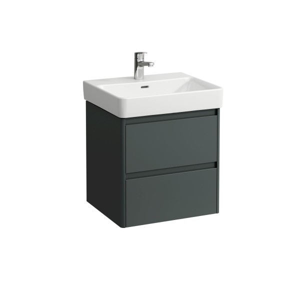 LAUFEN Waschtischunterschrank BASE 2.0 446x521x515 2 Schubl m. Griffmulde f.WT H810962 verkehrsgrau,