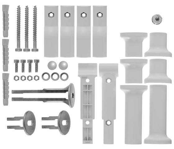 Kermi Badheizkörper Befestigungsset Raumteiler Basic-50, sichtbare Teile weiß, ZM00280002