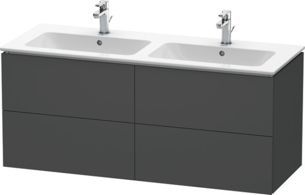 Duravit L-Cube Waschtischunterbau wandhängend Graphit Matt 1290x481x550 mm - LC625904949