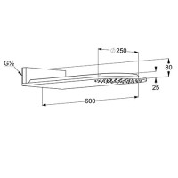 Vorschau: Kludi A-QA Kopfbrause Vorschau: Kludi A-QA Kopfbrause Regen abgerundet 300mm breit chrom, 6487005-00