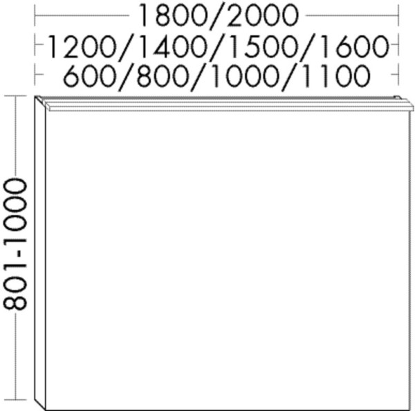 Burgbad Spiegel rc40 Melamin 1000x800x40 Melamin Grau Metallic, SIJB080F4701