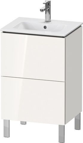 Duravit L-Cube Waschtischunterbau bodenstehend Weiß Hochglanz 520x421x704 mm - LC667108585