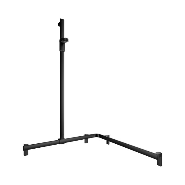 KEUCO AXESS Eck-Duschhandlauf 90° mit Brausestange, Metall, B: 85 H: 130,1 T: 85 cm, 35015370102