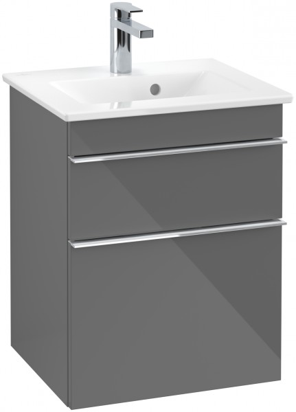 Villeroy & Boch Waschtischunterschrank Venticello A92201FP, B:466, H:590, T:426mm, Glossy Grey