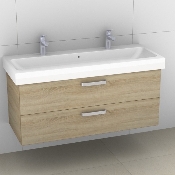 Artiqua 413 Waschtischunterschrank für iCon 124020 Castello Eiche quer NB, 413-WU2L-K04-7136-426