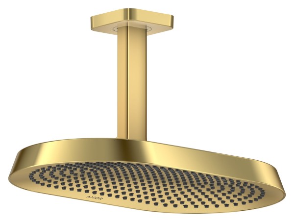 Hansgrohe AXOR ShowerSphere Kopfbrause 370/220 2jet EcoSmart mit Deckenanschluss, Polished Gold Opti