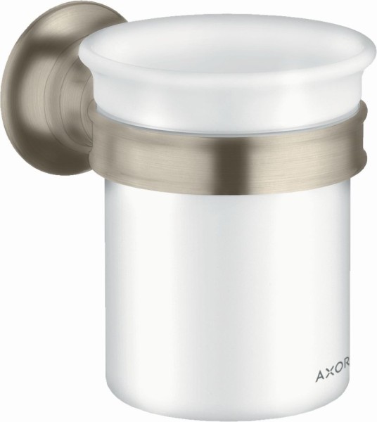 Hansgrohe Zahnglas Axor Montreux brushed nickel mit Halter, 42134820