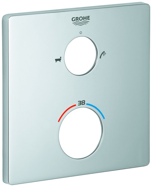 GROHE Rosette 49079 eckig für THM-Fertigmontagesets chrom, 49079000