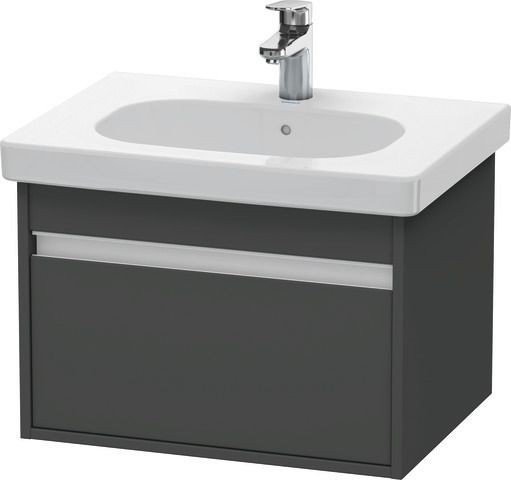 Duravit Ketho Waschtischunterbau wandhängend Graphit Matt 600x455x410 mm - KT667004949