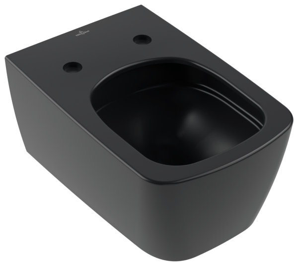 Villeroy & Boch Tiefspül-WC Subway 3.0 370x560x355mm Eckig wandh Abg waagr m TwistFl Pure Blackc+