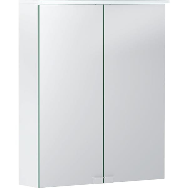Geberit Option Basic Spiegelschrank m. Beleuchtung, zwei Türen, 55x67,5x14cm, 500258001